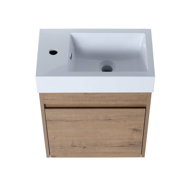 18 in.Mini Bath Vanity Set with Cultured Marble Vanity Top