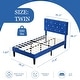 preview thumbnail 26 of 65, VECELO Upholstered Kids Bed Frame with Diamond Tufted Headoard,Twin Size Bed Set of 2