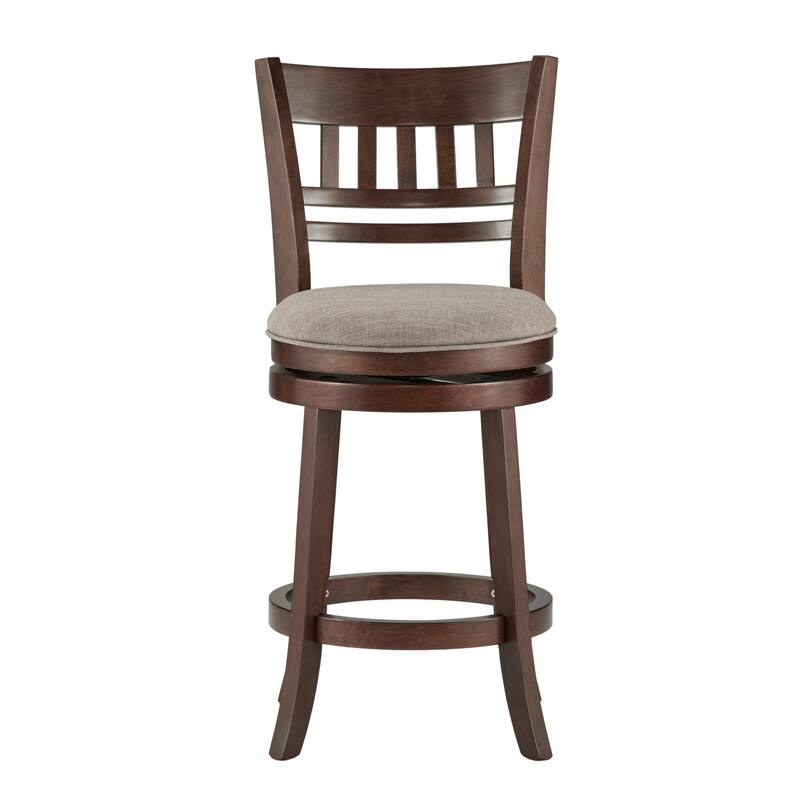 Verona Linen Lattice Back Swivel 24-inch Counter Height Stool by iNSPIRE Q Classic