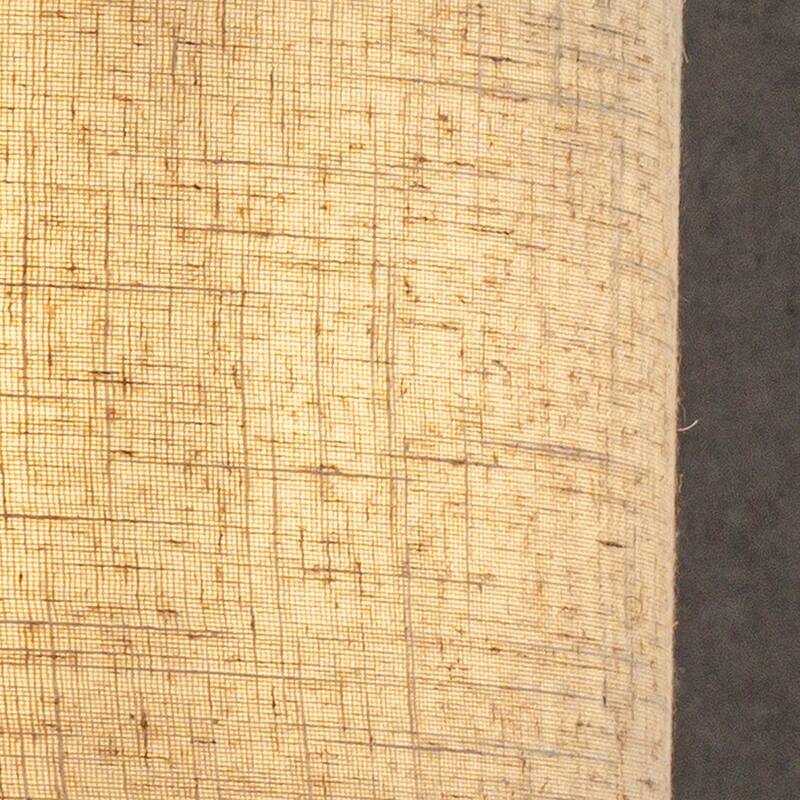 CraftHome 1-Light Modern Natural Rectangular Travetine Table Lamp With Beige Linen Shade For Bedroom and Living Room