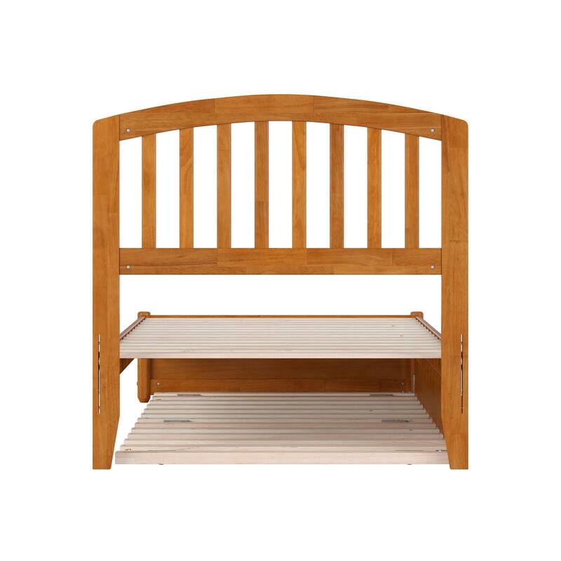 Lucia Platform Bed with Panel Footboard and Twin Trundle