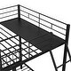 preview thumbnail 11 of 11, Metal Bunk Bed with Drawers and Guardrails, Triple Beds, Black