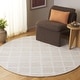 preview thumbnail 40 of 47, SAFAVIEH Hand-Tufted Pine Zymryd Modern & Contemporary Wool Rug 6' Round - Sage/Ivory