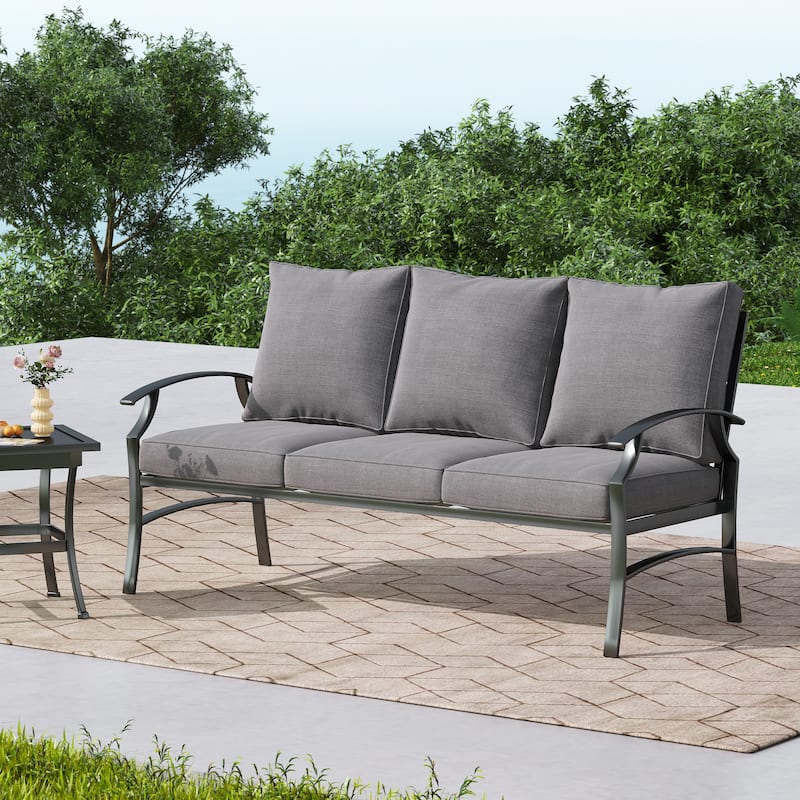 DREAMSIDEA Outdoor 3-Seat Sofa Armchair