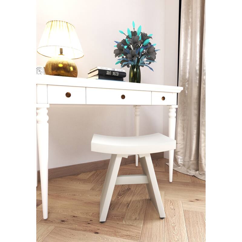 18" Asia Decorative Wood Bench
