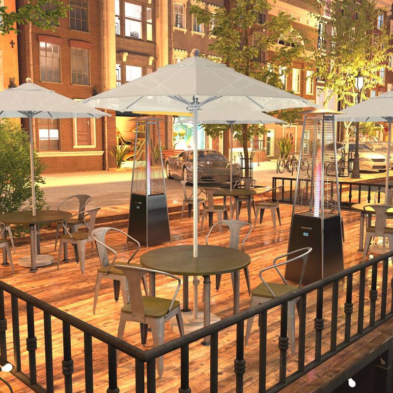 California Umbrella 7.5' Venture Series Patio Umbrella, White Aluminum Pole Fiberglass Ribs Push Lift, Pacifica Pacific Blue