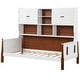 preview thumbnail 10 of 8, Gymax Twin Daybed w/ Bookcase Wooden Platform Bed w/ Shelves &