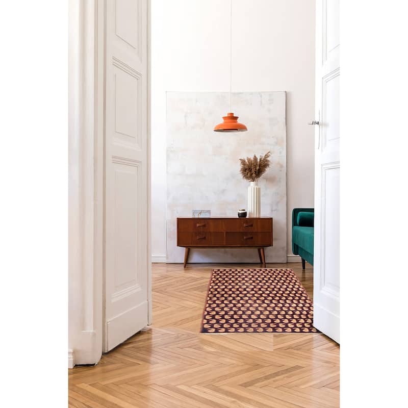 ECARPETGALLERY Hand-knotted Andelz Dark Navy Wool Rug - 2'8 x 5'5