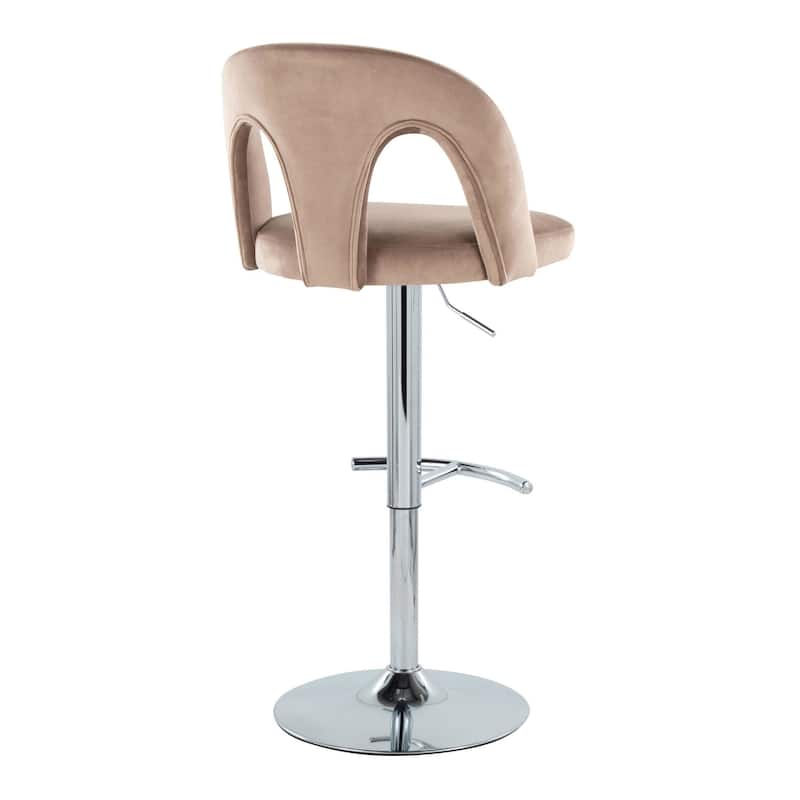 Ava Upholstered Adjustable Barstool - Set of 2