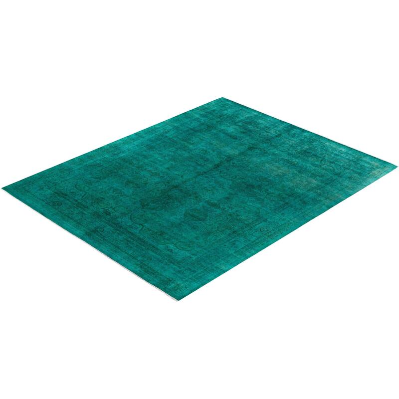 Contemporary Overdyed Wool Hand Knotted Area Rug - 8' 2" x 10' 2"