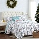preview thumbnail 2 of 2, Happy Holidays Oversized Reversable 6-Piece Quilt Set