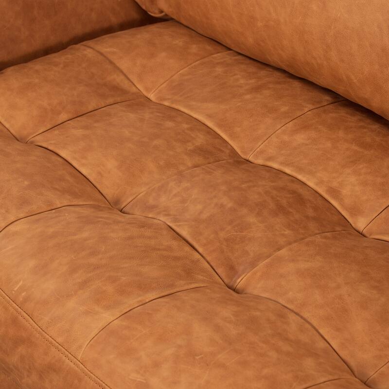 Poly & Bark Calle 114" Right-Facing Sectional - Full Grain Genuine Italian Leather