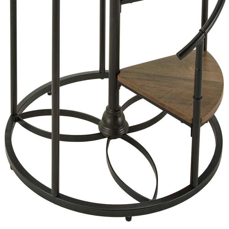 Kendra Black Finish Metal Spiral Staircase Display Shelf by iNSPIRE Q Modern