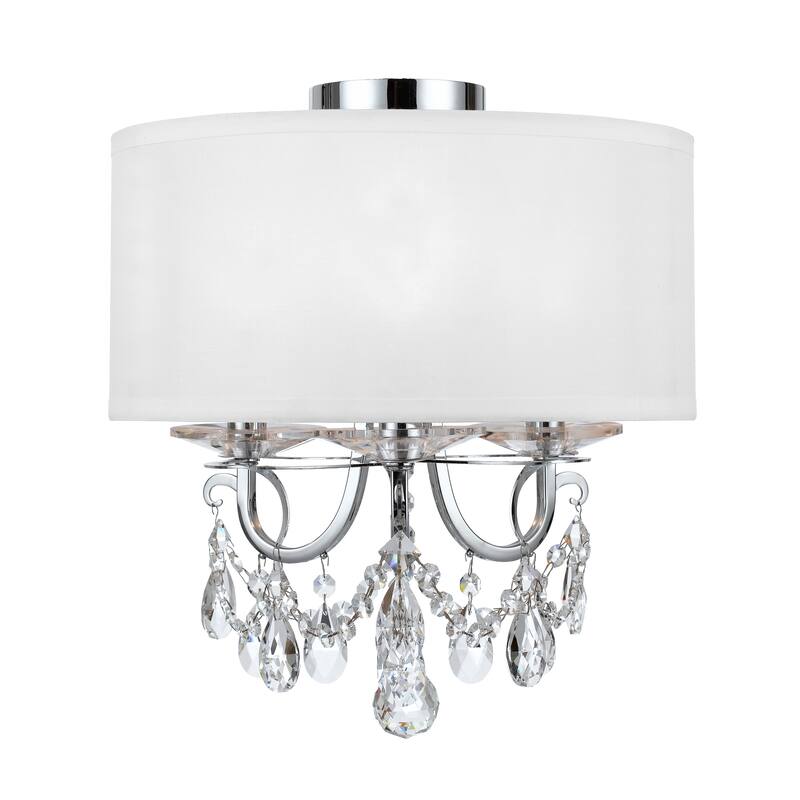 Othello 3 Light Polished Chrome Ceiling Mount - 14"W x 15"H
