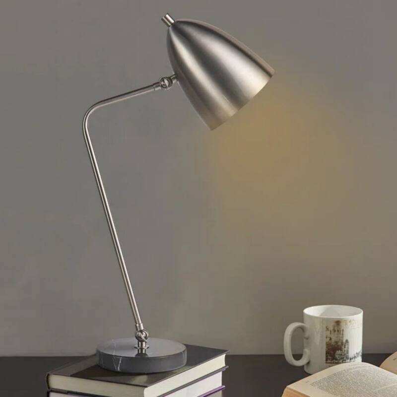 Metal Marble Architect LED Table Lamp - Black