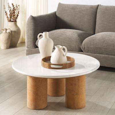 SAFAVIEH Couture Marilynn 3-Leg Round Top Coffee Table - 31Wx31Dx14H