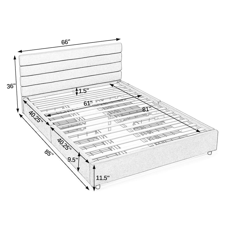 Upholstered Bed With drawer