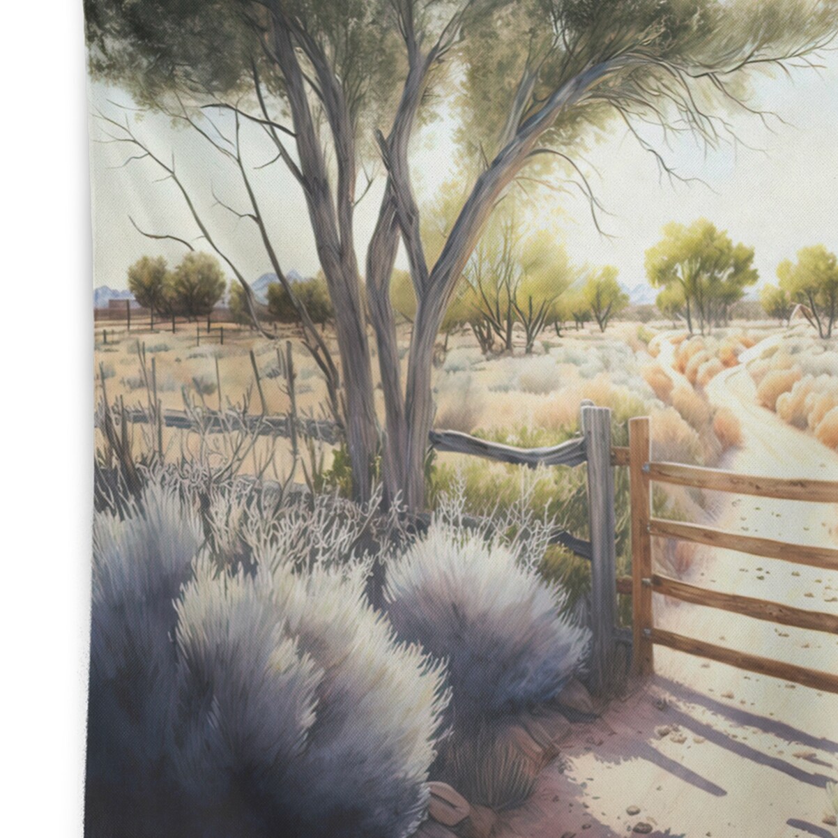 Designart View Of The Pasture IV Lake House Cottage Wall Tapestry 39 in. x 32 in