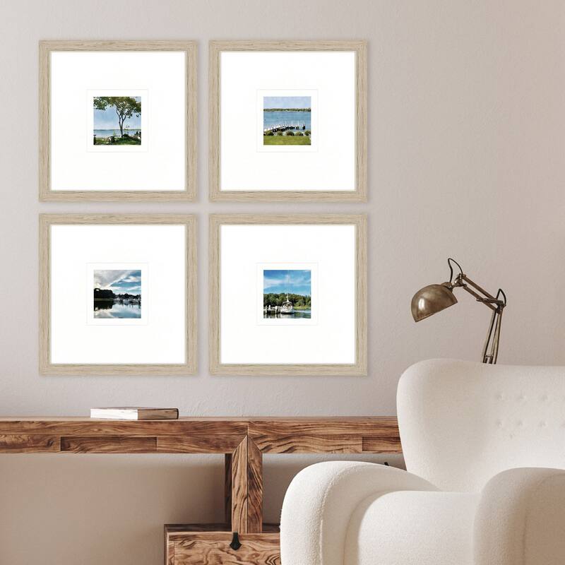 Paragon On the Water Framed Art - Set of 4 - 4-piece Set