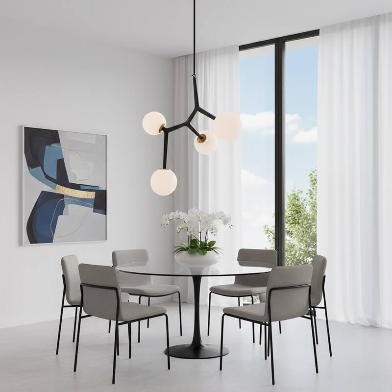 Artcraft Ravello - Pendant - Black/Harvest Brass - 4-Light - Black & Harvest Brass