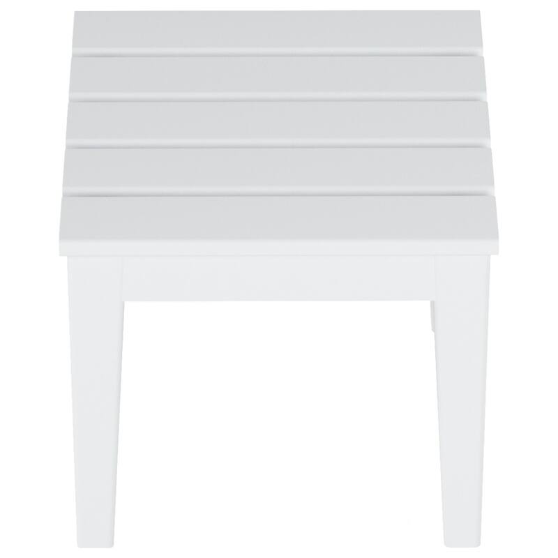 Shoreside HDPE Eco-Friendly All Weather Square Modern 18" Side Table
