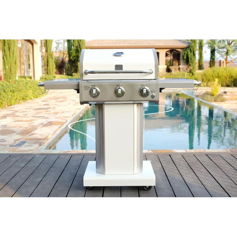 Kenmore 3-Burner Propane Gas Grill with Foldable Side Shelves