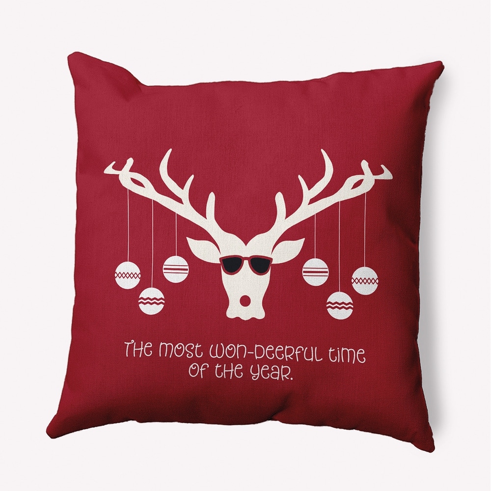 Cool Christmas Deer Accent Pillow