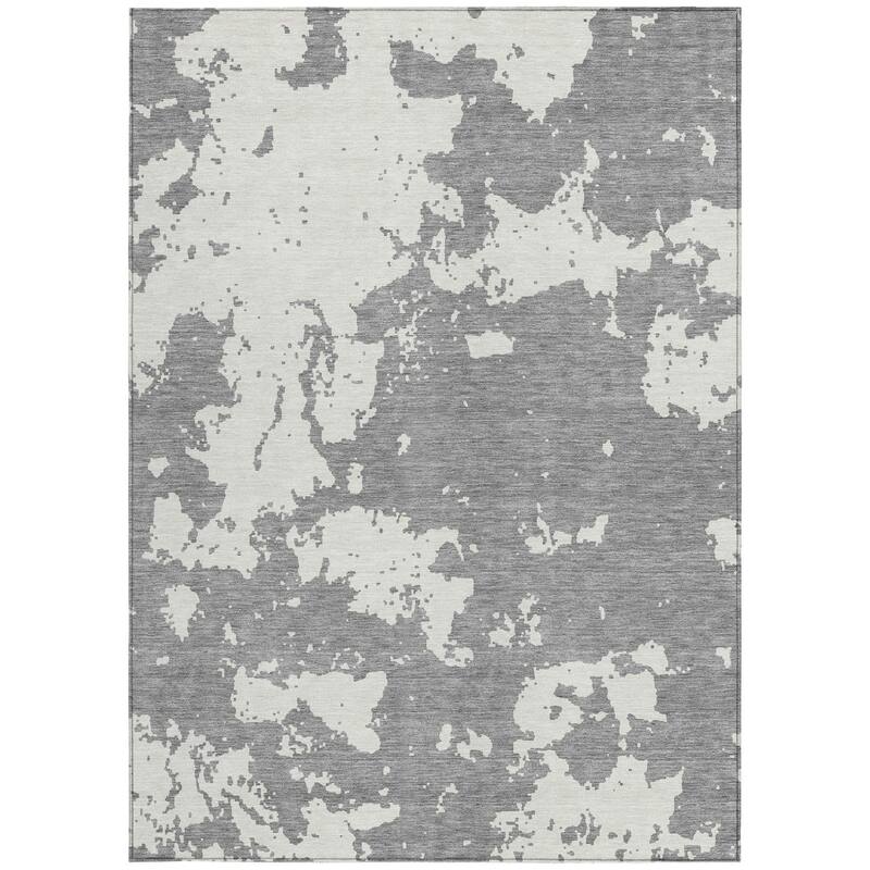 HomeRoots Abstract Transitional Rectangle Outdoor Rug