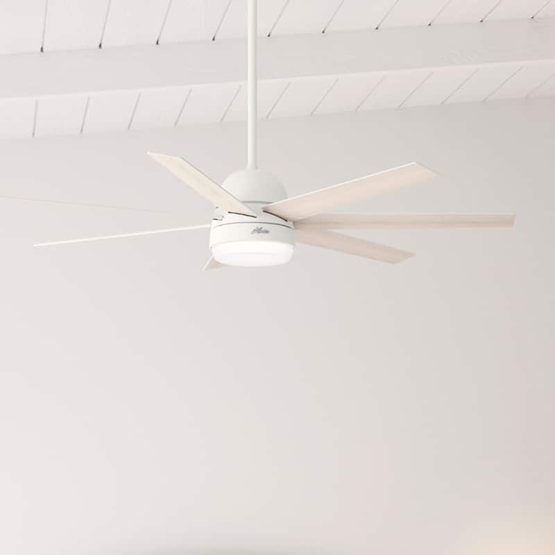 Hunter 60" WiFi Phenomenon Ceiling Fan w/LED Light, Wall Control - Windmill - SMART FAN! ENERGY STAR! - Matte White