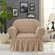 preview thumbnail 2 of 40, Subrtex 1 Piece Armchair Slipcover Seersucker Skirt Stretch Spandex Furniture Protector