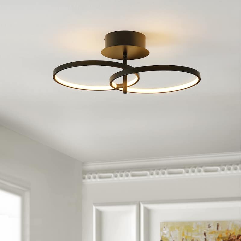 SAFAVIEH Reyah LED 12-inch Flush Mount - 11"W x 11"D x 7"H