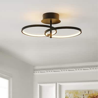 SAFAVIEH Reyah LED 12-inch Flush Mount - 11 in. W x 11 in. D x 7 in. H