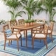 preview thumbnail 12 of 15, Llano Outdoor 7-piece Acacia Dining Set by Christopher Knight Home