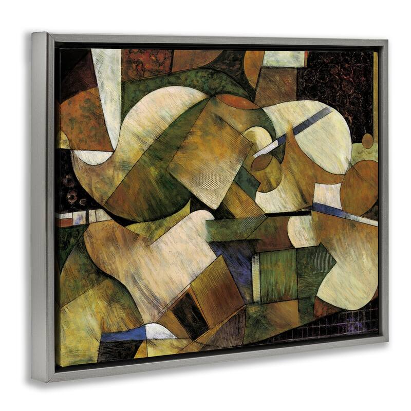 Stupell Expressive Geometric Abstraction Framed Floater Canvas Wall Art Design By Jonathan Parsons