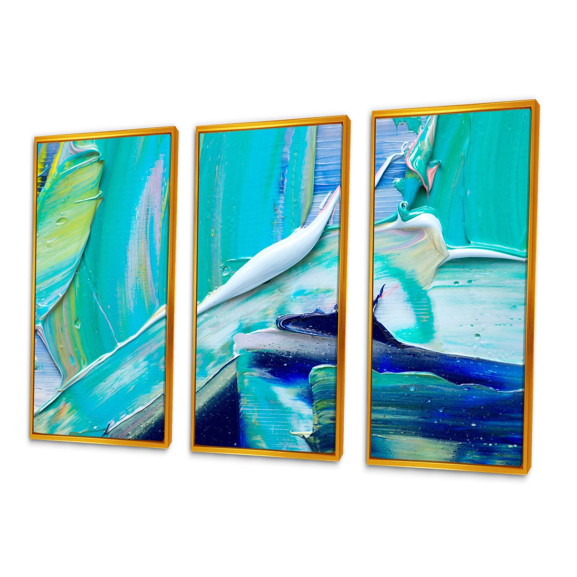 Designart "Oil On Canvas Textured Composition IX" Modern & Contemporary