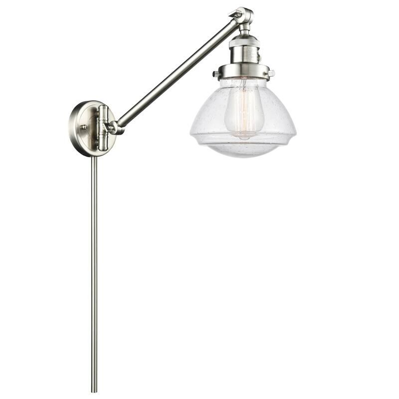 Innovations Lighting Olean 22" Tall Bathroom Sconce - Brushed Satin Nickel / Seedy