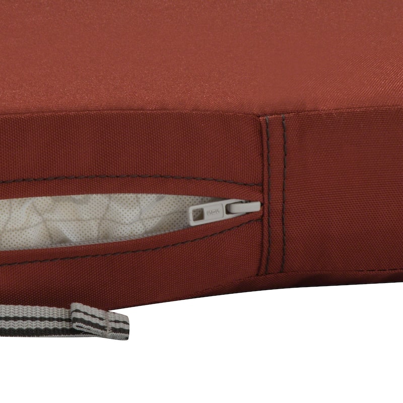 Classic Accessories Ravenna Water-Resistant 72 x 21 x 3 Inch Patio Chaise Lounge Cushion Slip Cover, Spice