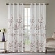 preview thumbnail 17 of 28, Madison Park Vera Burnout Printed Curtain Panel Single 50x84" - Mauve