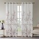 preview thumbnail 45 of 66, Madison Park Vera Burnout Printed Curtain Panel 95" Panel - Mauve