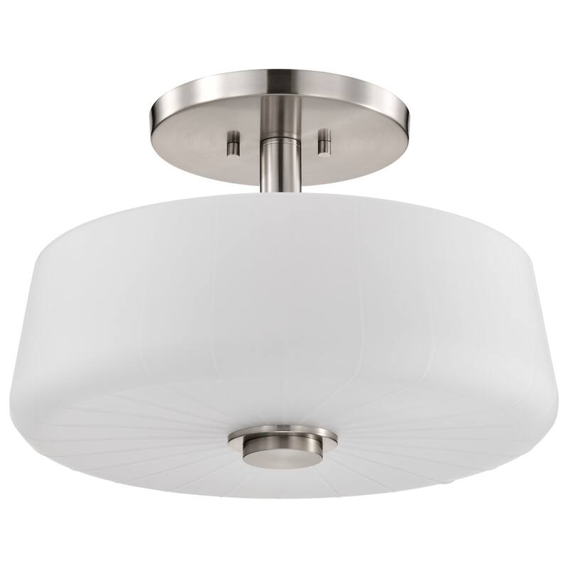 Nuvo Lighting 60/8229 Lune 3 Light 16" Wide Semi-Flush Ceiling Fixture - Brushed Nickel