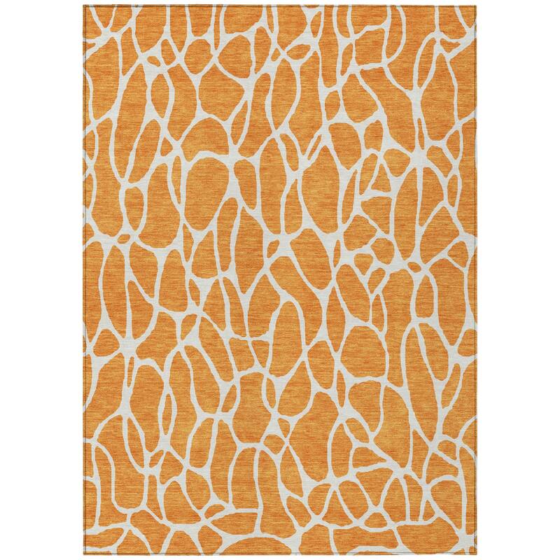 HomeRoots Geometric Transitional Rectangle Outdoor Rug