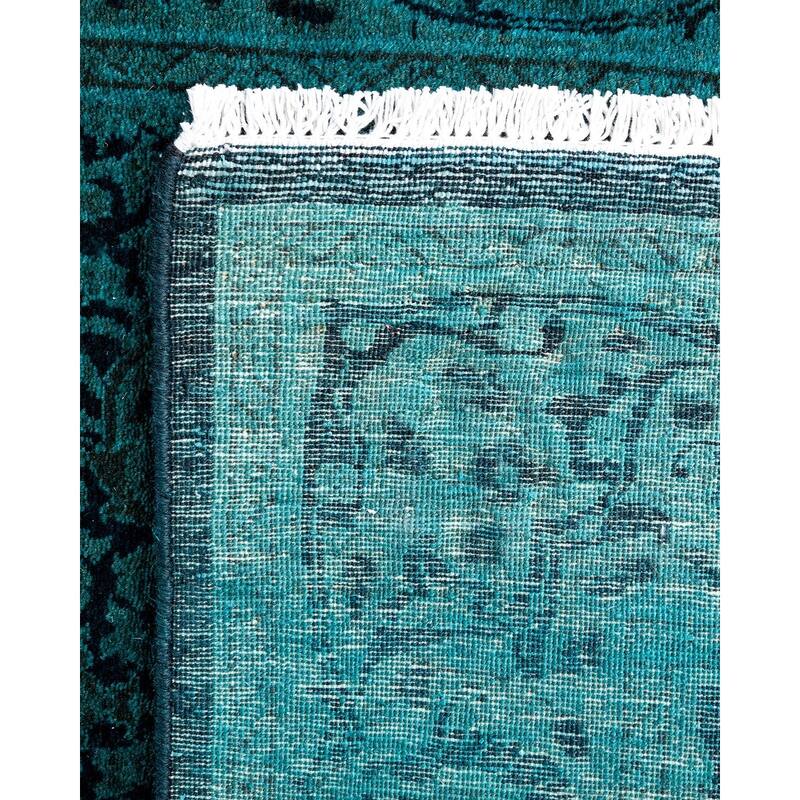 Fine Vibrance One-of-a-Kind Hand-Knotted Runner Rug - Black, 2' 6" x 15' 3" - 2' 6" x 15' 3"
