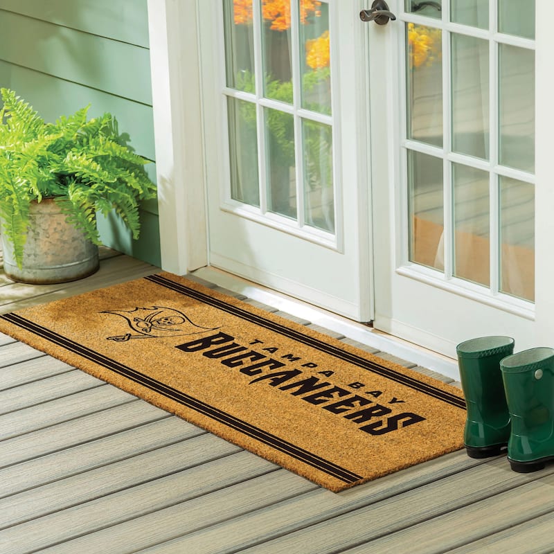 Tampa Bay Buccaneers Monochrome Indoor/Outdoor Coir Door Mat - 60" x 24"