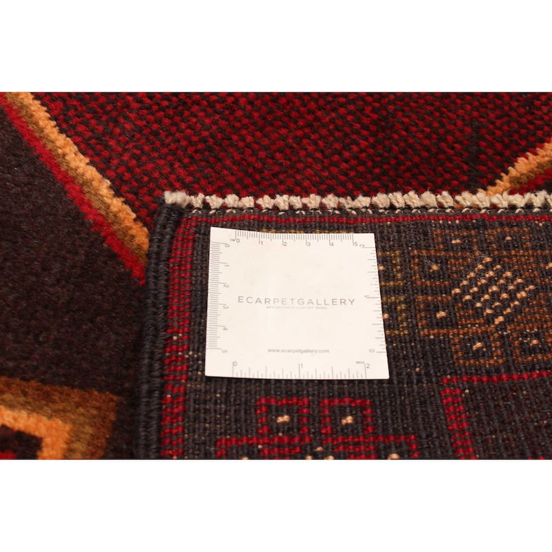 ECARPETGALLERY Hand-knotted Baluch Dark Grey Wool Rug - 3'4 x 5'10