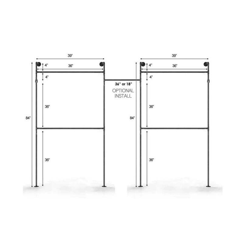 Industrial Pipe Clothing Rack