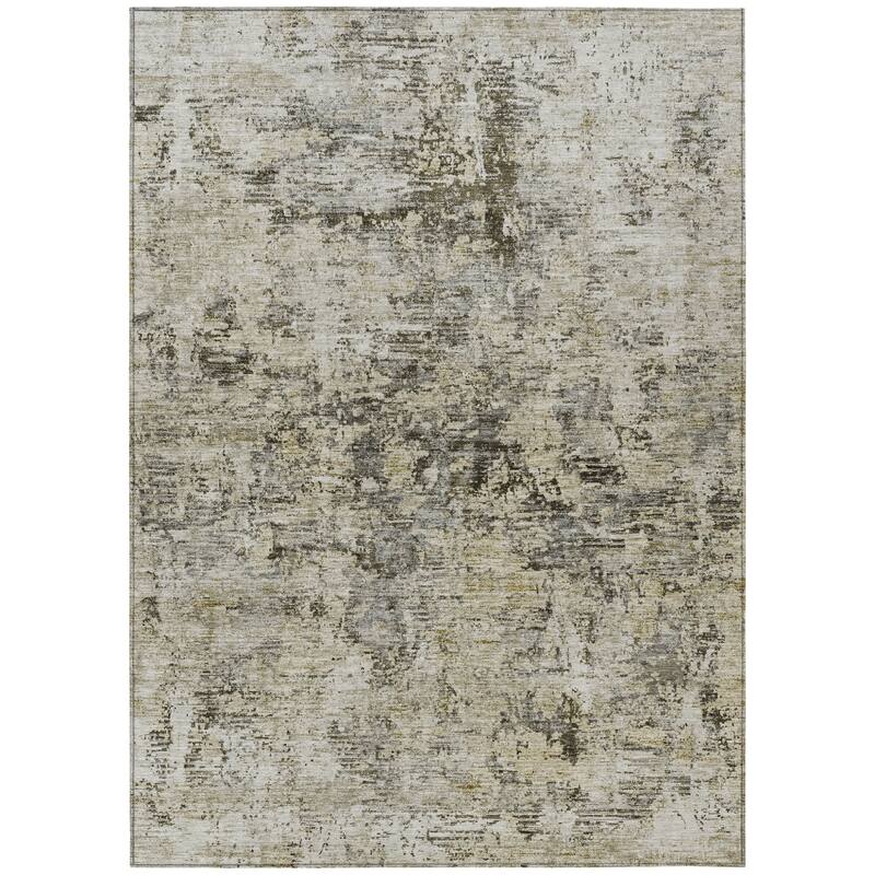 HomeRoots Abstract Transitional Rectangle Outdoor Rug