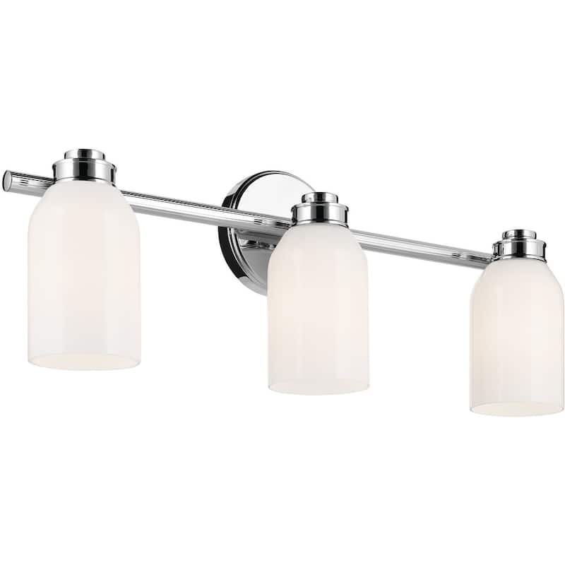 Kichler 55202 Shae 3 Light 24" Wide Vanity Light with Glossy White - Chrome