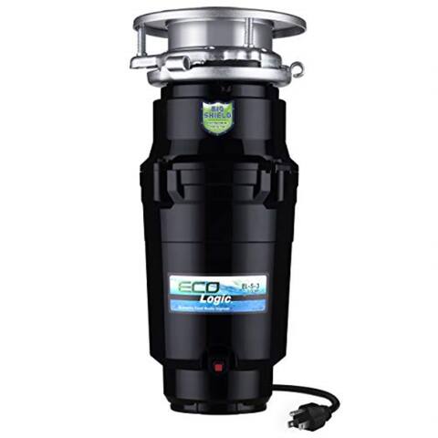 1/2 HP Economy Garbage Disposal with Attached Power Cord and Stainless Steel Sink Flange - Stainless Steel - 1/2 hp