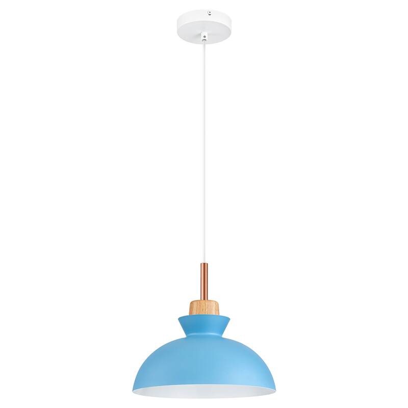 1-Light 11 in. Modern Bowl Dome Pendant Kitchen Island Lighting
