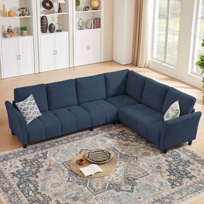 "102.56" Wide Reversible Sectional Sofa with Corner Lounge Seat